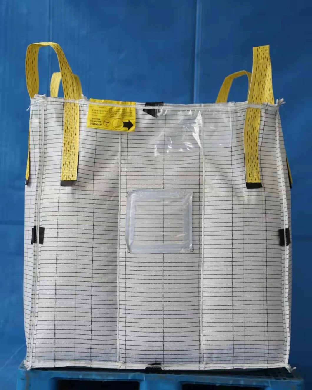 Conductive Type C Bulk Bag Ton Bag 1000kg for Safe Transit in Sensitive Environment FIBC